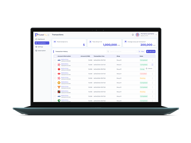 Trustedpay portal preview